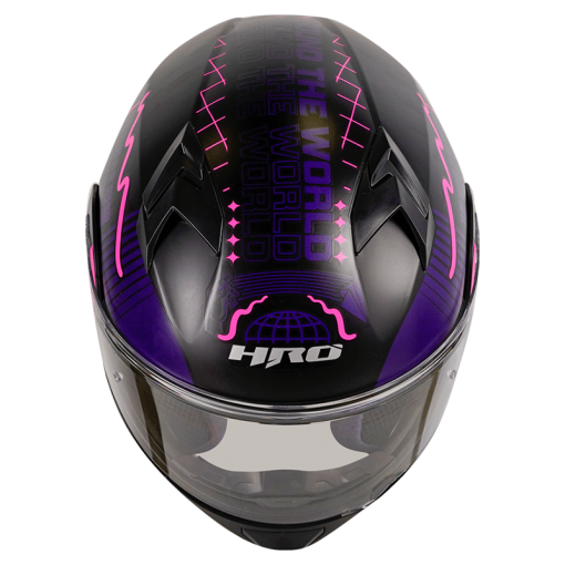 Casco Hro 3420Dv World Wide Negro Mate Fucsia - Image 5