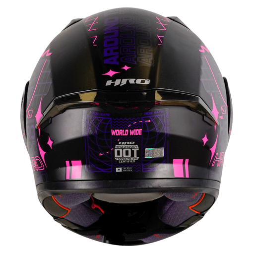 Casco Hro 3420Dv World Wide Negro Mate Fucsia - Image 2