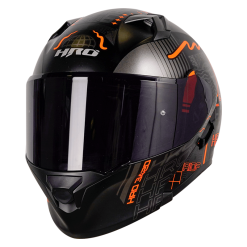 Casco Hro 3420Dv World Wide Negro Mate Naranja2 - Punto Llantas 2