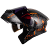 Casco Hro 3420Dv World Wide Negro Mate Naranja6 - Punto Llantas 6