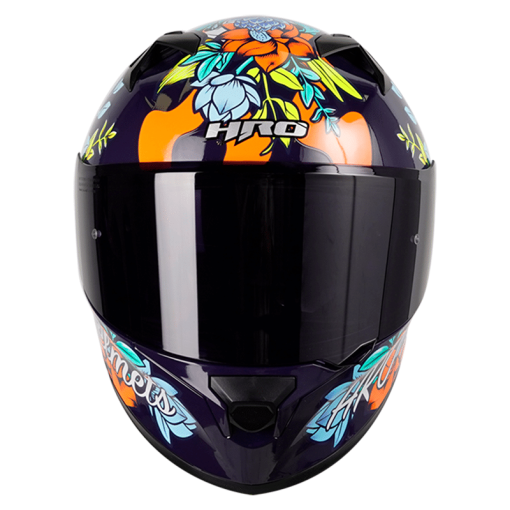 Casco Hro 523Dv Flowerist Azul Navy Brillo Amarillo - Image 4