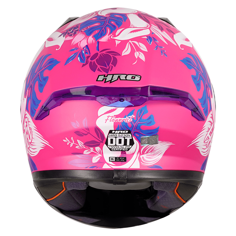 Casco Hro 523Dv Flowerist Fucsia Brillo Blanco - Punto Llantas