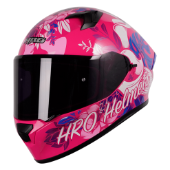 Casco Hro 523Dv Flowerist Fucsia Mate Blanco3 - Punto Llantas 2