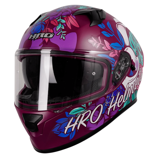 Casco Hro 523Dv Flowerist Morado Brillo Fucsia - Image 3