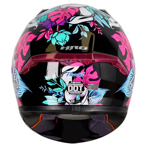 Casco Hro 523Dv Flowerist Negro Mate Azul - Image 2