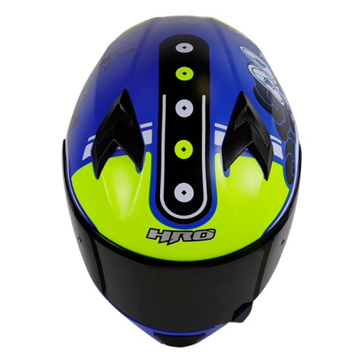 Casco Hro 523Dv Hoku Sai Azul Mate Amarillo - Image 2