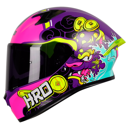 Casco Hro 523Dv Hoku Sai Morado Mate Fucsia