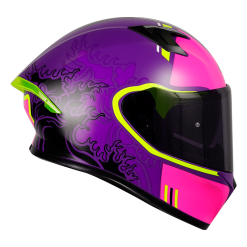 Casco Hro 523Dv Hoku Sai Morado Mate Fucsia6 - Punto Llantas 1