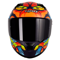 Casco Hro 523Dv Tenta Azul Navy Mate Naranja3 - Punto Llantas 3
