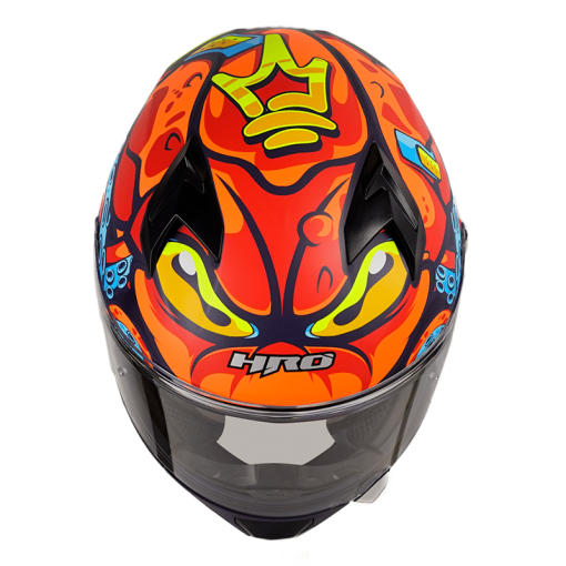 Casco Hro 523Dv Tenta Azul Navy Mate Naranja - Image 5