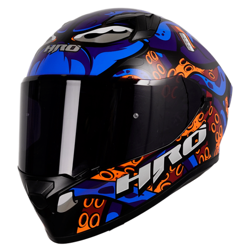 Casco Hro 523Dv Tenta Negro Mate Azul - Image 2