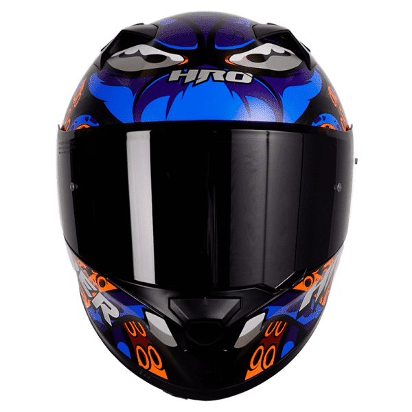 Casco Hro 523Dv Tenta Negro Mate Azul3 - Punto Llantas 3