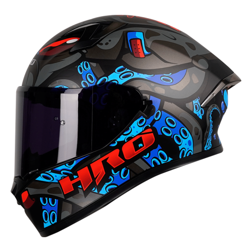 Casco Hro 523Dv Tenta Negro Mate Gris