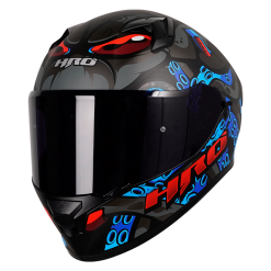 Casco Hro 523Dv Tenta Negro Mate Gris2 - Punto Llantas 2