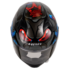 Casco Hro 523Dv Tenta Negro Mate Gris5 - Punto Llantas 4