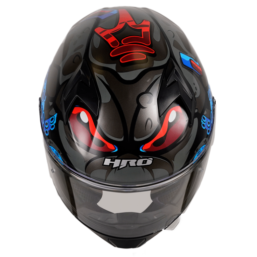 Casco Hro 523Dv Tenta Negro Mate Gris - Image 5