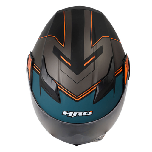 Casco Hro 3400Dv Ahead Negro Mate Naranja - Image 3