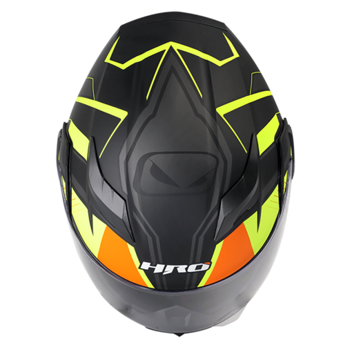 Casco Hro 3400Dv Cort Negro Mate Amarillo - Image 3