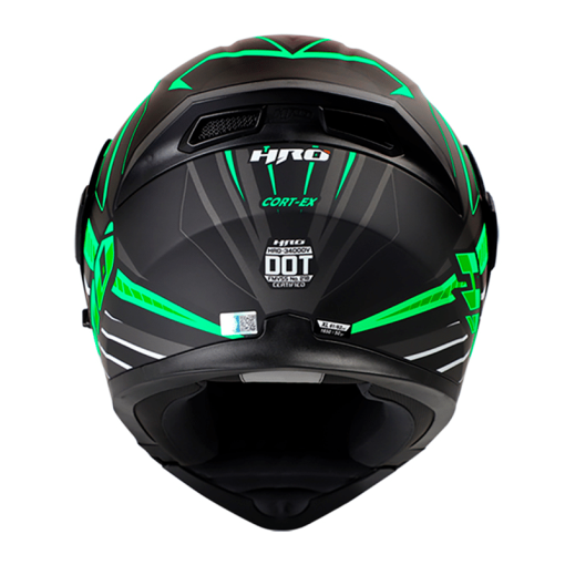 Casco Hro 3400Dv Cort Negro Mate Verde - Image 4