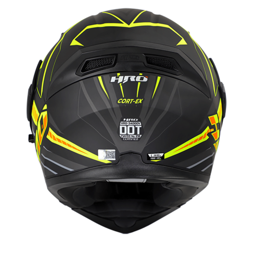 Casco Hro 3400Dv Cort Negro Mate Amarillo - Image 2
