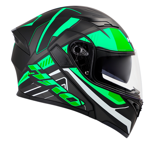Casco Hro 3400Dv Cort Negro Mate Verde - Image 2