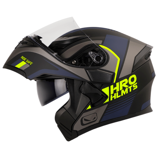 Casco Hro 3400Dv Kure Negro Mate Azul Navy