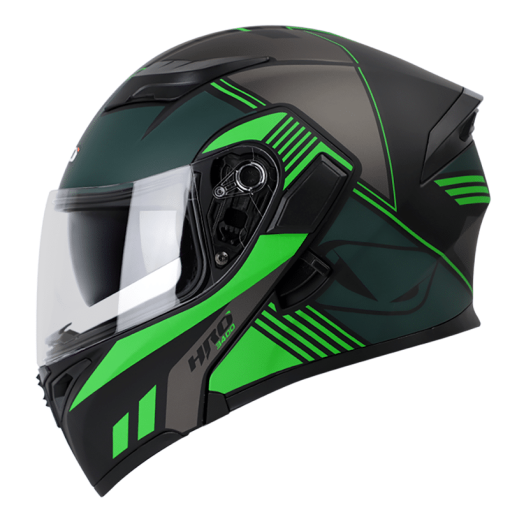 Casco Hro 3400Dv Ahead Negro Mate Verde - Image 2