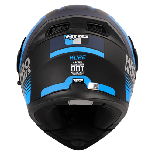 Casco Hro 3400Dv Kure Negro Mate Azul - Image 4