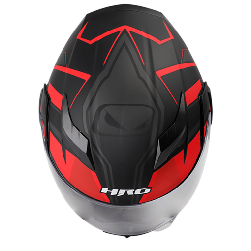 Casco Hro 3400Dv Cort Negro Mate Rojo - Image 3