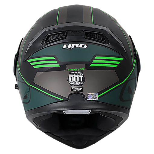 Casco Hro 3400Dv Ahead Negro Mate Verde - Image 5
