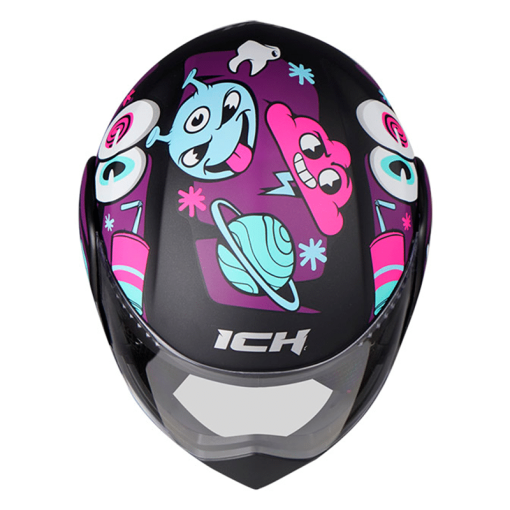 Casco Ich 3110S (Niñ@s) Pizza Negro Brillo Fucsia - Image 5