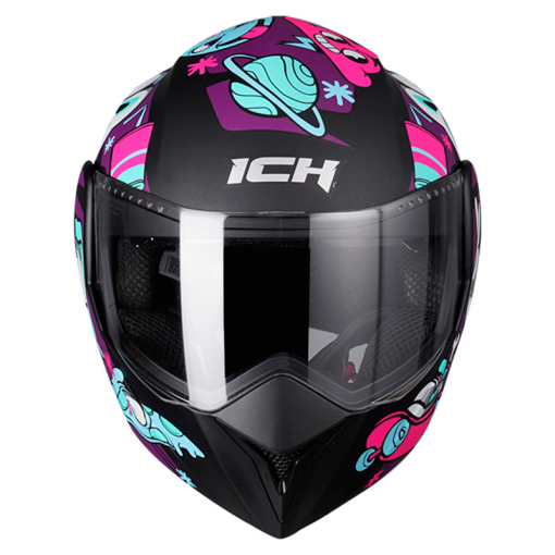 Casco Ich 3110S (Niñ@s) Pizza Negro Brillo Fucsia - Image 4