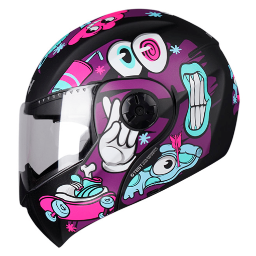 Casco Ich 3110S (Niñ@s) Pizza Negro Brillo Fucsia - Image 2