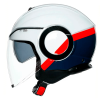Casco Agv Orbyt Block Blanco Azul Rojo - Punto Llantas 6