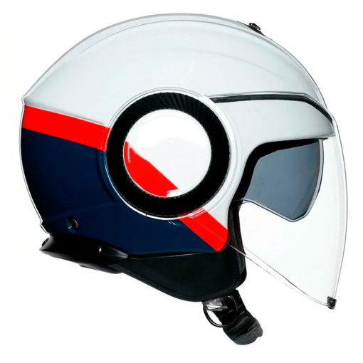 Casco Agv Orbyt Block Blanco Azul Rojo - Image 2