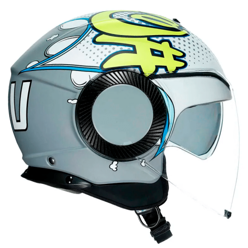 Casco Agv Orbyt Vibes Gris Amarillo - Image 2