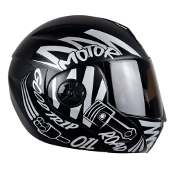 Casco Ich 3110 Motor Negro Mate Gris3 - Punto Llantas 1