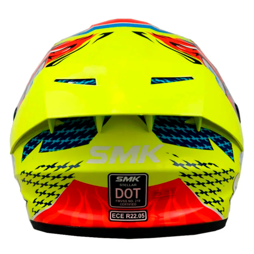 Casco Smk Stellar Skull Amarillo Brillante - Image 3