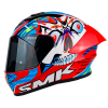Casco Smk Stellar Skull Azul Rojo Brillante4 - Punto Llantas 5