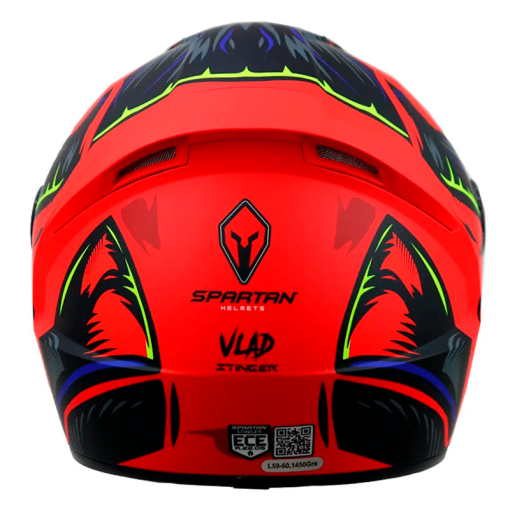 Casco Spartan Stinger Vladprint Rojo Mate - Image 4