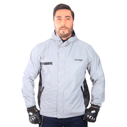 Chaqueta Over Doble Faz Reflectiva Impermeable Negra - Image 2