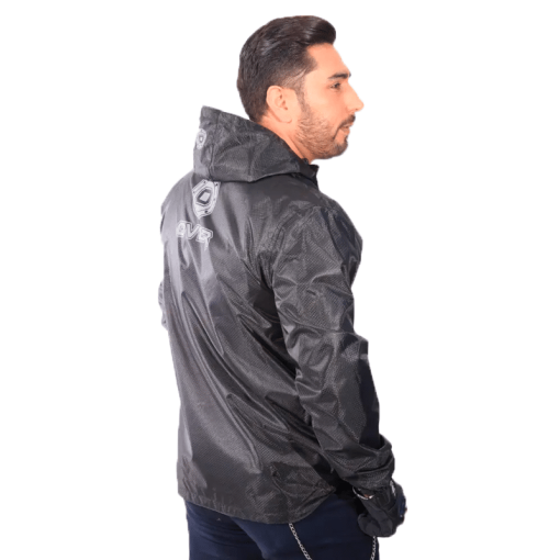 Chaqueta Over Doble Faz Reflectiva Impermeable Negra - Image 8