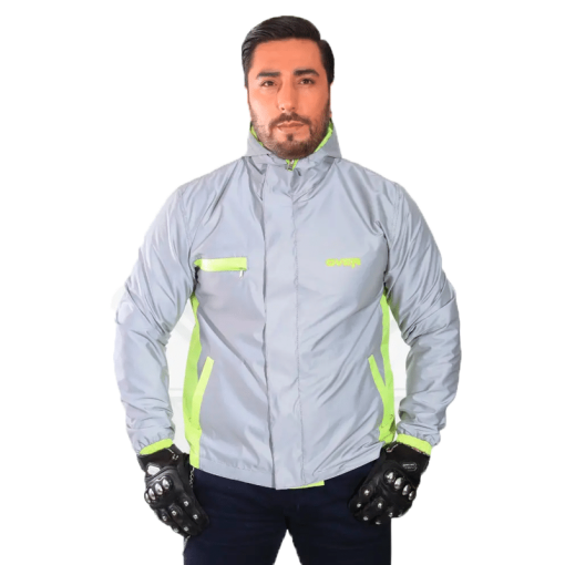 Chaqueta Over Doble Faz Reflectiva Impermeable Amarilla - Image 2