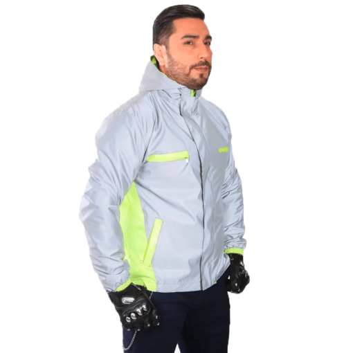 Chaqueta Over Doble Faz Reflectiva Impermeable Amarilla - Image 5