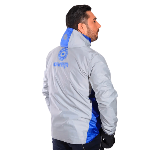 Chaqueta Over Doble Faz Reflectiva Impermeable Azul - Image 4