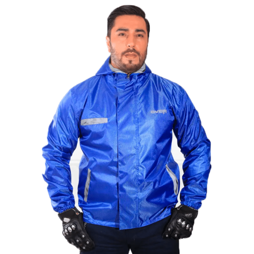 Chaqueta Over Doble Faz Reflectiva Impermeable Azul - Image 6