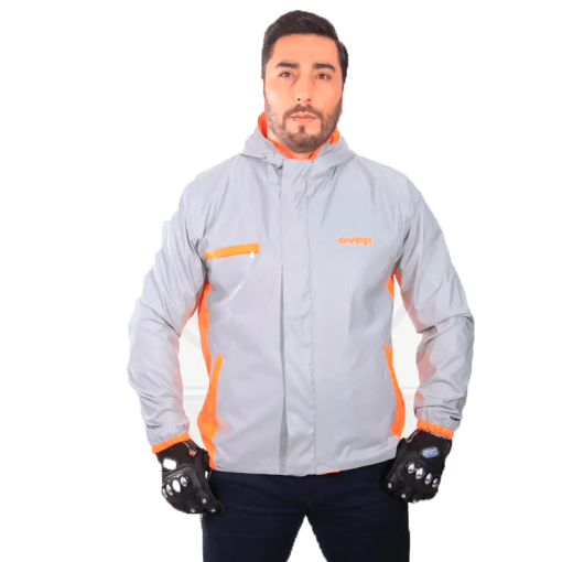 Chaqueta Over Doble Faz Reflectiva Impermeable Naranja - Image 3
