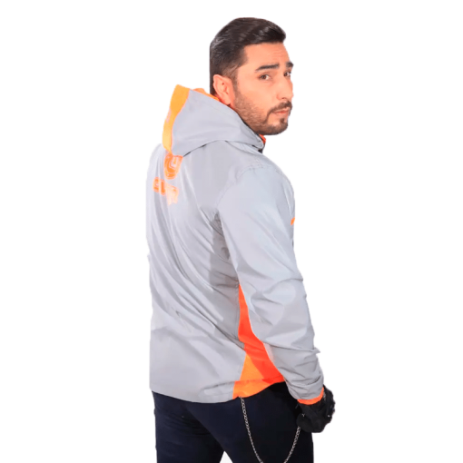 Chaqueta Over Doble Faz Reflectiva Impermeable Naranja - Image 2