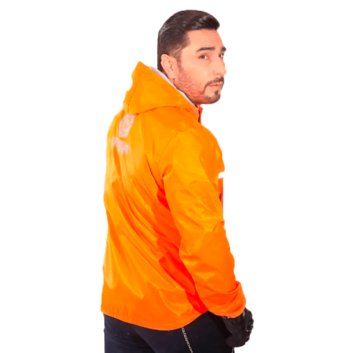Chaqueta Over Doble Faz Reflectiva Impermeable Naranja - Image 5