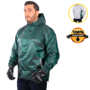 Chaqueta Over Doble Faz Reflectiva Impermeable Verde Militar - Punto Llantas 6